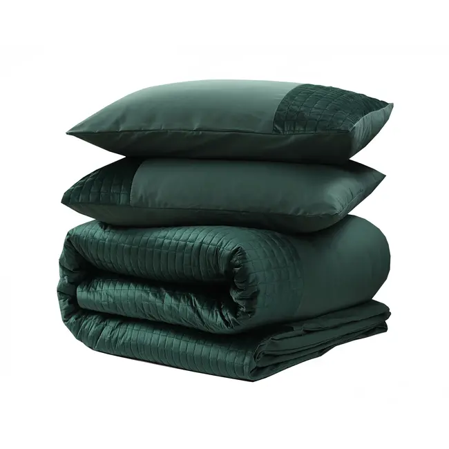 Velvet dekbedovertrek - Band - Groen