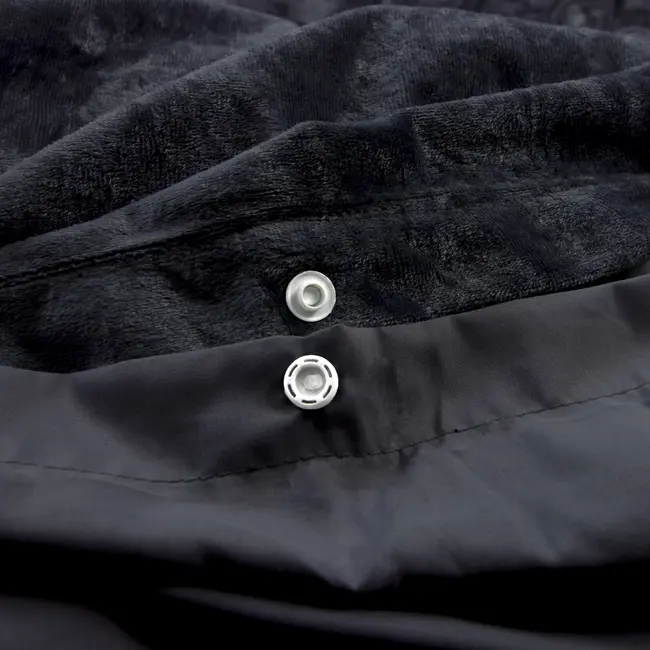 Velvet dekbedovertrek crystal - Zwart