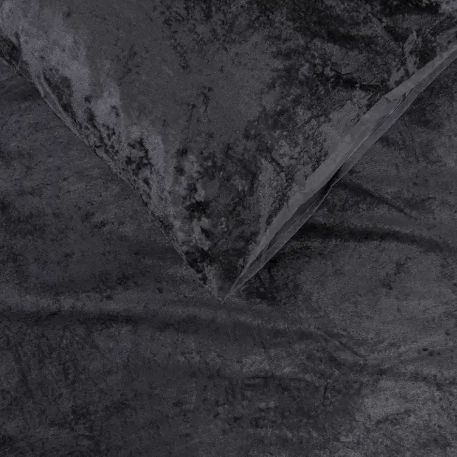 Velvet dekbedovertrek crystal - Zwart