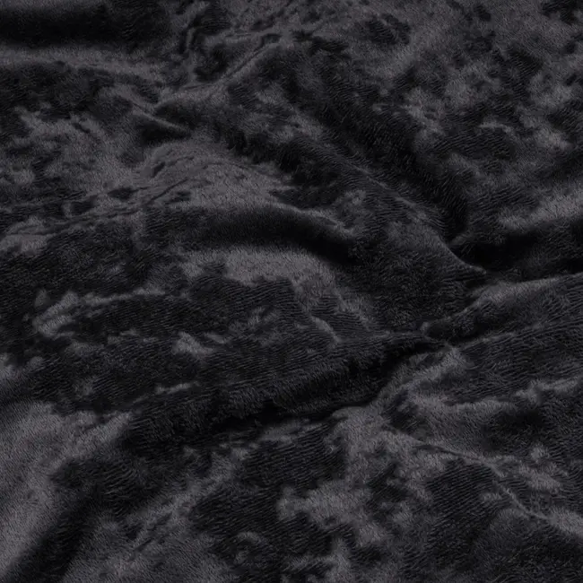 Velvet dekbedovertrek crystal - Zwart