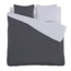 Katoen dekbedovertrek double face - zwart - grijs