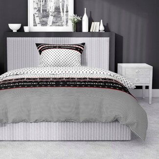 Home Satin Katoen dekbedovertrek  Oceanside Club - eenpersoons