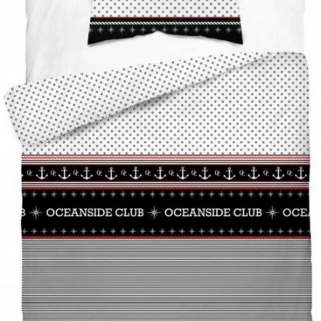 Katoen dekbedovertrek  Oceanside Club - 140x200 + 70x80 cm