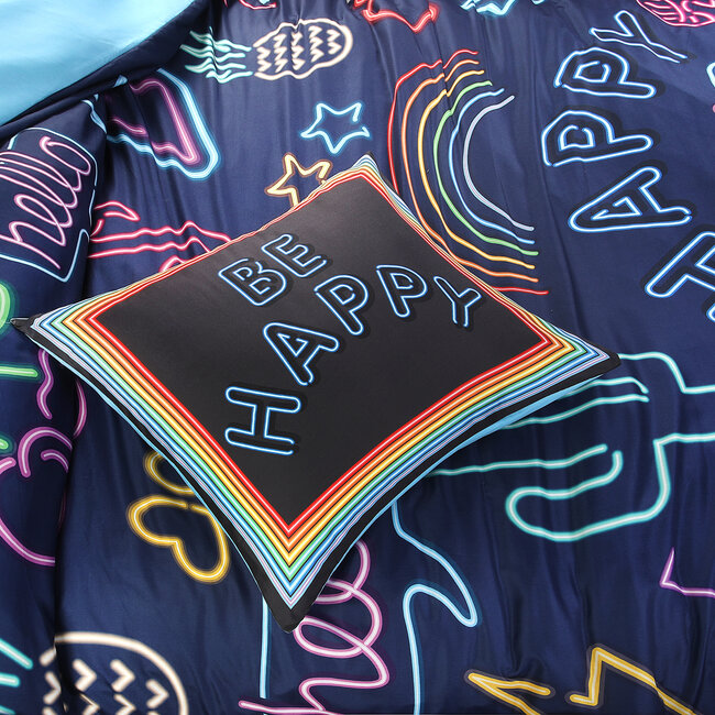 Microvezel dekbedovertrek Neon Be Happy