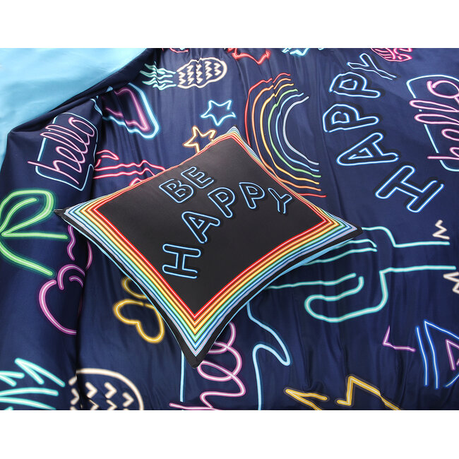 Microvezel dekbedovertrek Neon Be Happy