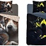 Glow in the dark kinderdekbedovertrek Hond en poes - katoen - 140x200+70x80 cm
