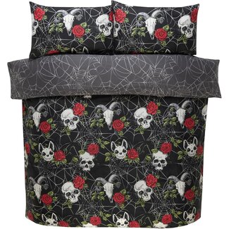 .Decoware® Microvezel dekbedovertrek Skulls & Roses