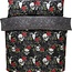 Microvezel dekbedovertrek Skulls & Roses