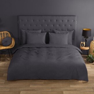 Good Morning Katoen dekbedovertrek uni antraciet
