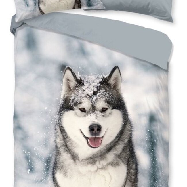 Flanel dekbedovertrek Husky