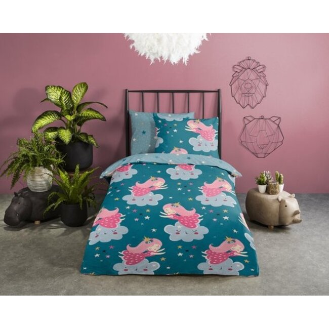 Peuter dekbedovertrek Princess  - katoen - 120x150 + 60x70 cm