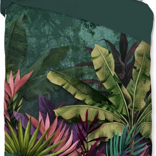 Katoen dekbedovertrek Marina groen