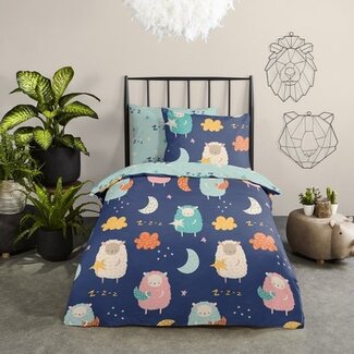 Good Morning Katoen dekbedovertrek Schaapjes - eenpersoons