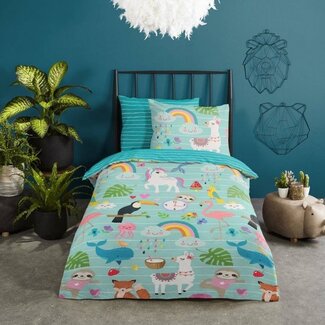 Good Morning Katoen dekbedovertrek Festen - eenpersoons