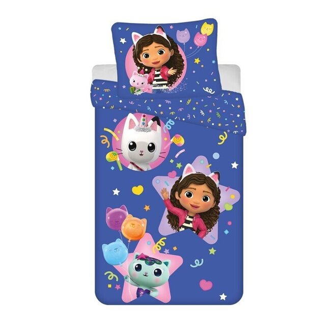 Gabby's Poppenhuis Microvezel dekbedovertrek Pandy & Mercat - 140x200 cm – 65x65 cm