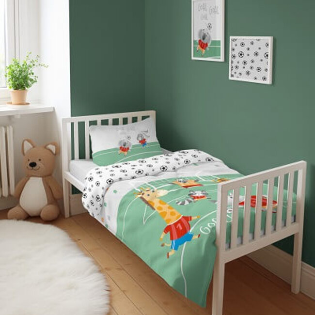 Ledikant dekbedovertrek Goal - bamboe/katoen - 100x135 + 40x60 cm