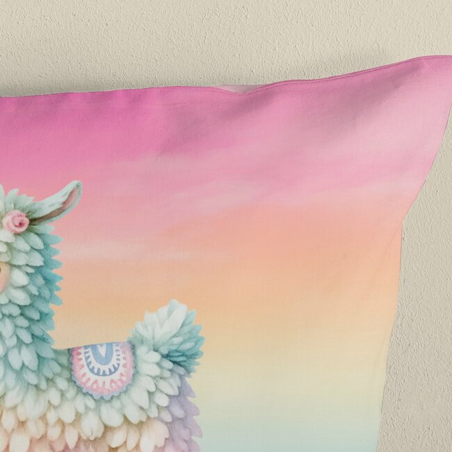 Katoen kinderdekbedovertrek Chico lama - 140x220 + 60x70 cm