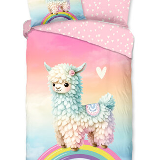 Good Morning Katoen kinderdekbedovertrek Chico lama - eenpersoons
