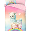 Katoen kinderdekbedovertrek Chico lama - 140x220 + 60x70 cm