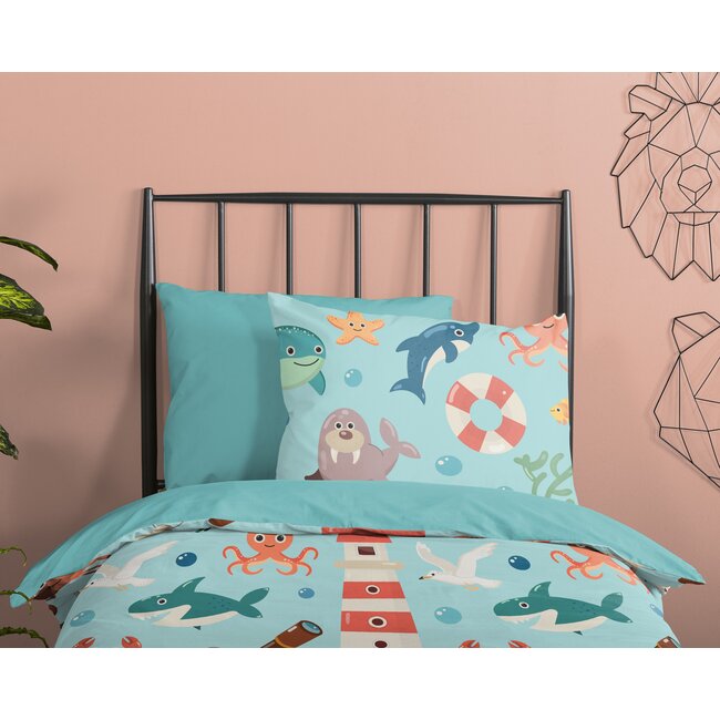 Microvezel dekbedovertrek Sailor - eenpersoons