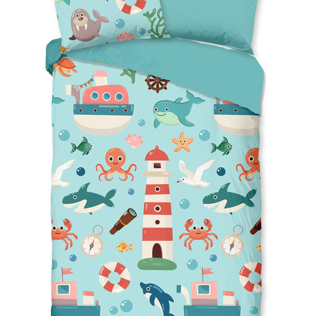 Microvezel dekbedovertrek Sailor - eenpersoons