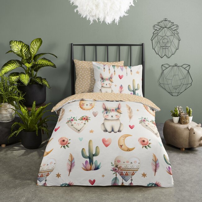Katoen kinderdekbedovertrek Luz - 140x220 + 60x70 cm