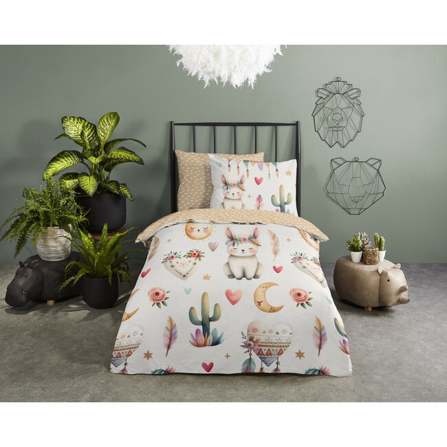 Katoen kinderdekbedovertrek Luz - 140x220 + 60x70 cm