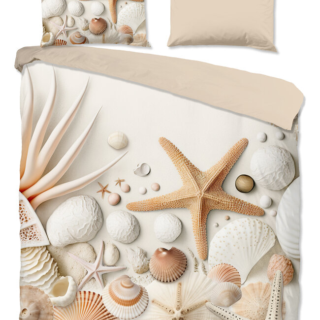 Katoen dekbedovertrek Cote schelpen