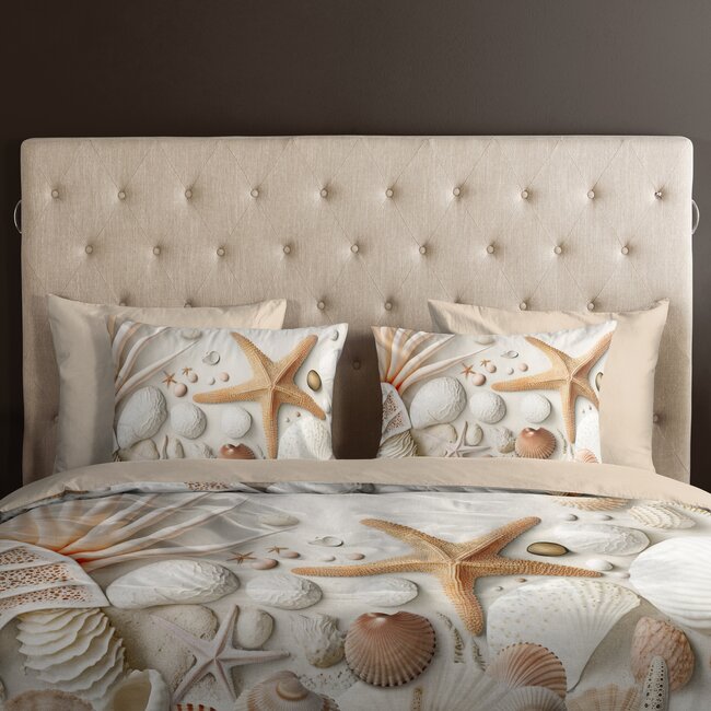 Katoen dekbedovertrek Cote schelpen