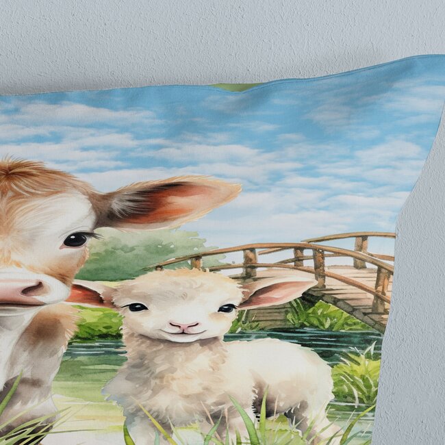 Microvezel kinderdekbedovertrek Farm - 140x220 + 60x70 cm