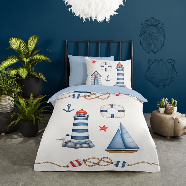 Dekbedovertrek Maritime - Microvezel - 140x220 + 60x70 cm
