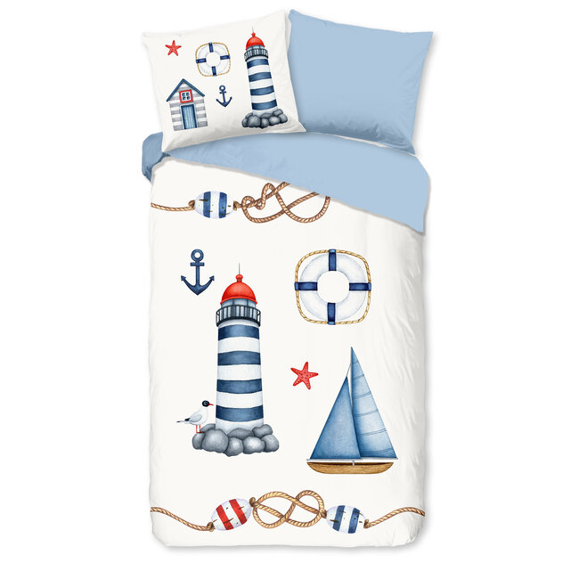 Microvezel kinderdekbedovertrek Maritime - 140x220 + 60x70 cm