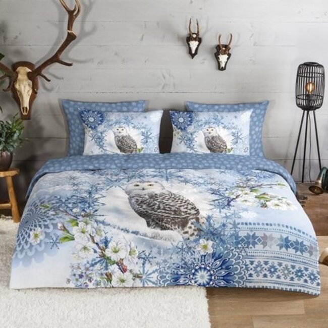 Flanel dekbedovertrek sneeuwuil