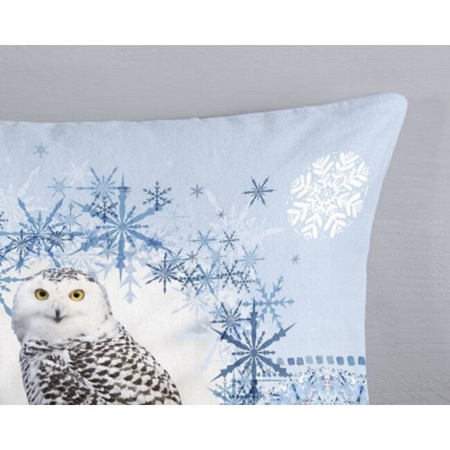 Flanel dekbedovertrek sneeuwuil