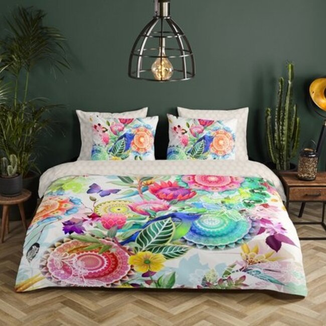 Katoen satijn dekbedovertrek Chess