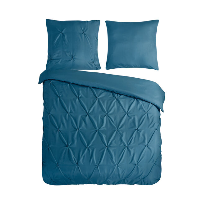 Dekbedovertrek Plooi - petrol - microvezel