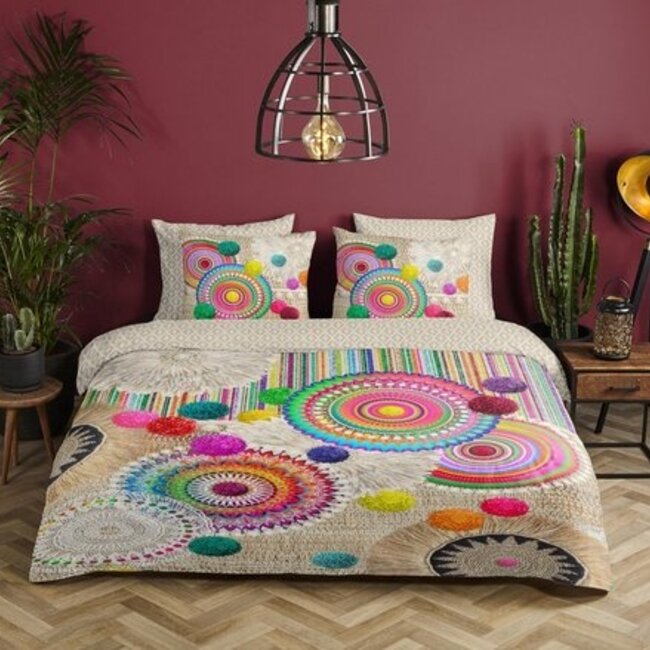 Katoen satijn dekbedovertrek Inessa