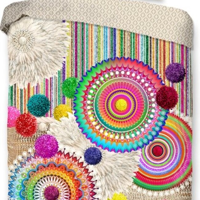 Katoen satijn dekbedovertrek Inessa