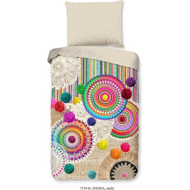 Katoen satijn dekbedovertrek Inessa