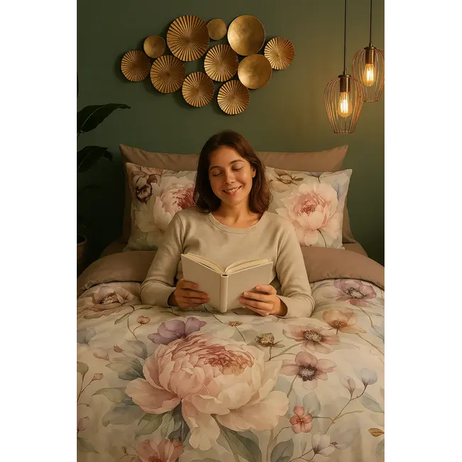 Katoen satijn dekbedovertrek Colinda