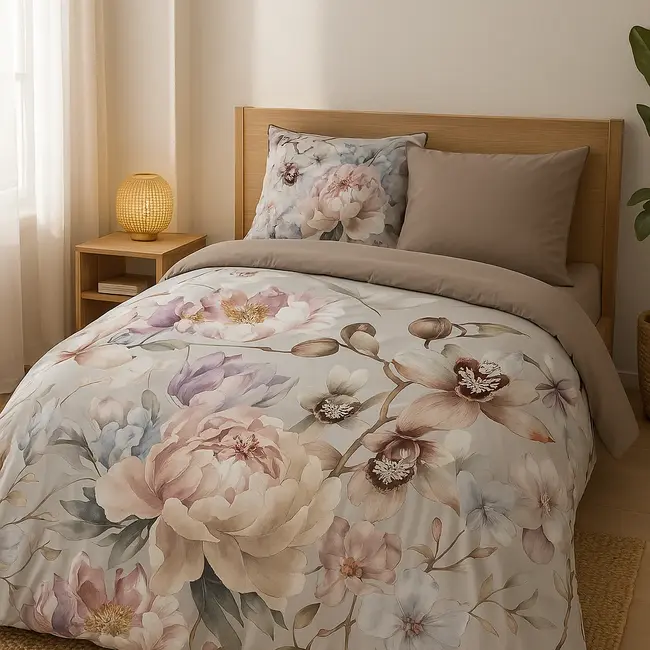 Katoen satijn dekbedovertrek Colinda