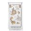 Ledikant dekbedovertrek Jungle Dieren - taupe - bamboe/katoen - 90x120 cm + 40x60 cm
