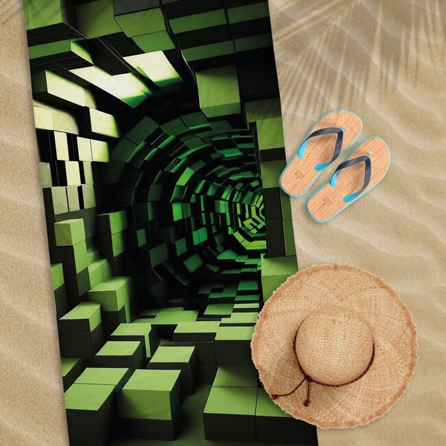 Strandlaken Minecraft - katoen - handdoek 70x140 cm