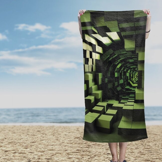 Strandlaken Minecraft - katoen - handdoek 70x140 cm