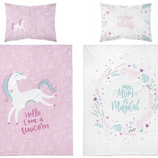 Mayamoo Ledikant dekbedovertrek I am a Unicorn - bamboe/katoen