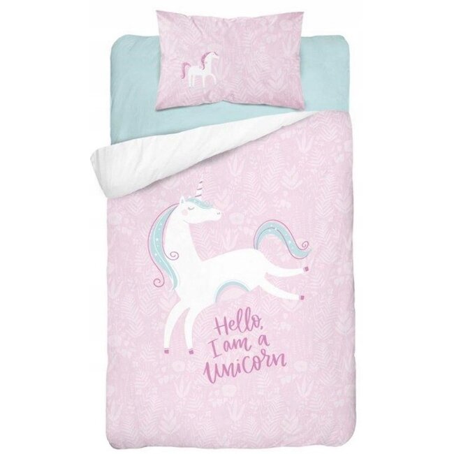Ledikant dekbedovertrek I am a Unicorn - bamboe/katoen