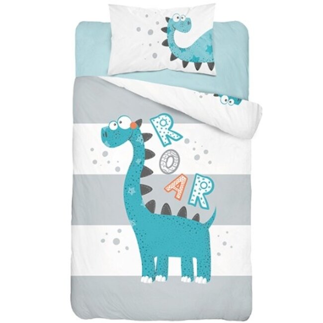 Ledikant dekbedovertrek Dinosaurs Roar - bamboe/katoen
