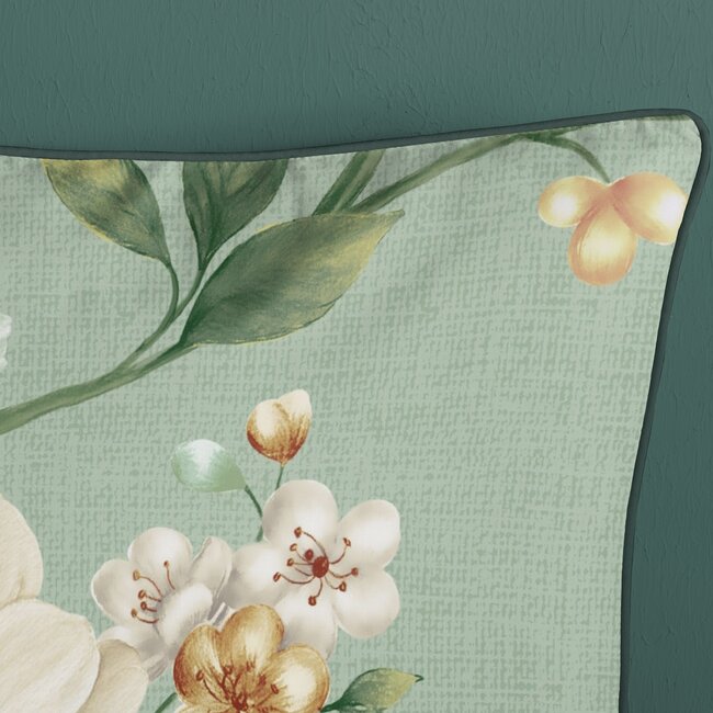 Katoen satijn dekbedovertrek Sizena - groen