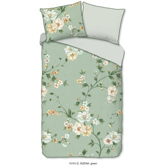 Descanso Katoen satijn dekbedovertrek Sizena - groen