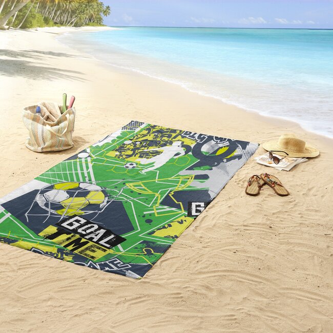 Strandlaken Goal Time - handdoek 75x150 cm